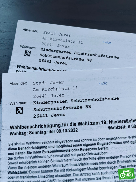 Wahlbenachrichtigung Landtagswahl